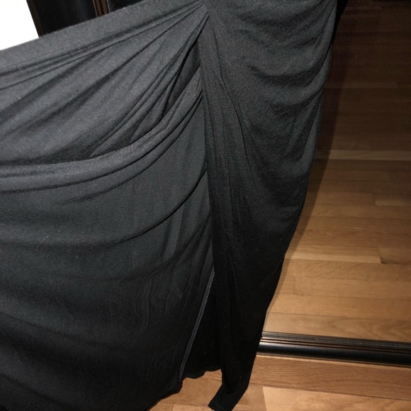 NWT Shinestar size:M blk tank long dress w/slit - Picture 3 of 7